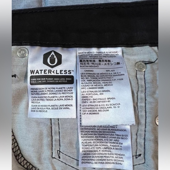 LEVI 510 RED TAG Black jeans - Picture 6 of 9